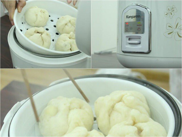 Chỉ bạn cách làm bánh bao bằng nồi cơm điện cực nhanh gọn