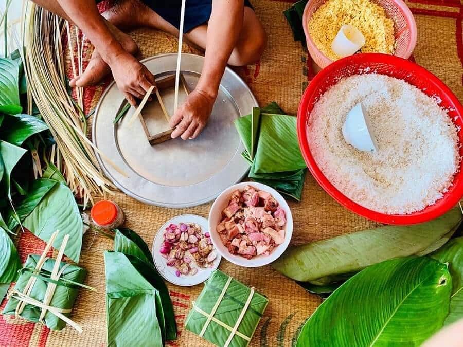 Gói bánh chưng chưa bao giờ khó khi chúng ta biết cách