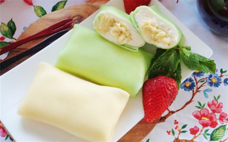 Mách nhỏ mẹo làm bánh crepe sầu riêng siêu đơn giản mà lại ngon